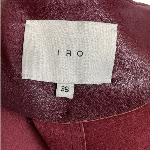 IRO Leather Broome Cropped MOTO Jacket Womens 10 - Like New - Picture 9 of 15